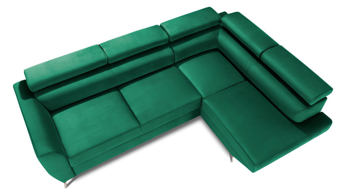 Corner sofa with storage space and bed function