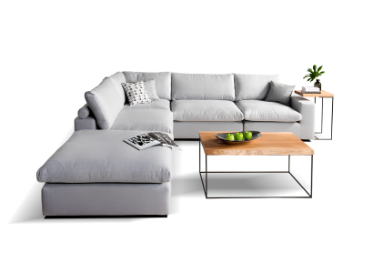 Gray corner sofa