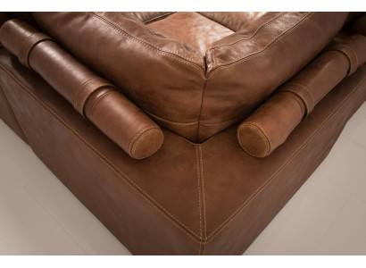 Modern corner sofa made of 100% leather