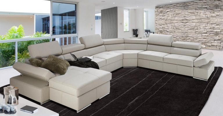 XXL corner sofa design series 100% Italian leather