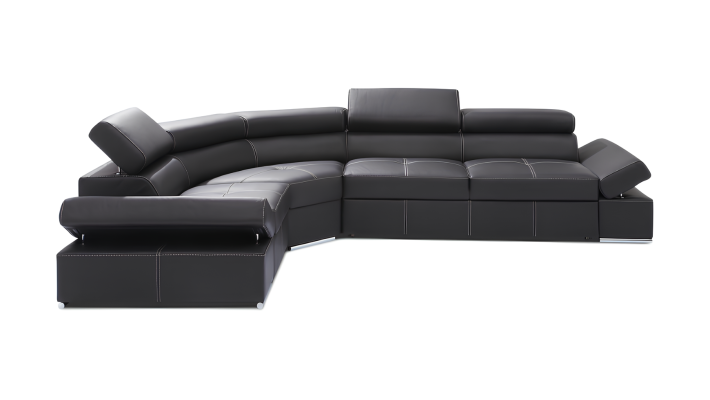 Modern corner sofa made of 100% leather