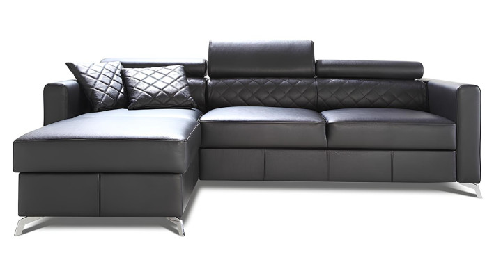 Bed function sofa, 100% Italian leather