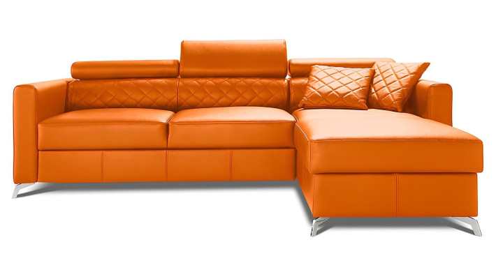 Bed function sofa, 100% Italian leather