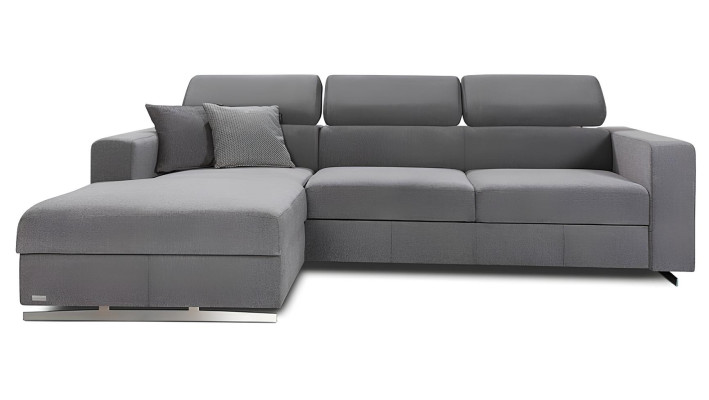 Modern L-shaped sofa with bed function