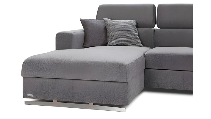 Modern L-shaped sofa with bed function