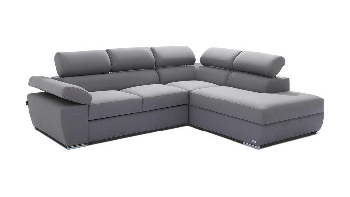 Modern corner sofa with bed function and storage