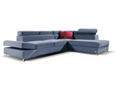 Modern yellow corner sofa with bed mechanism
