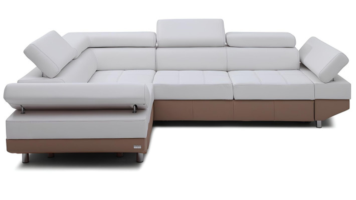 Modern corner sofa with landscape design, corner, set, upholstered, 100% leather