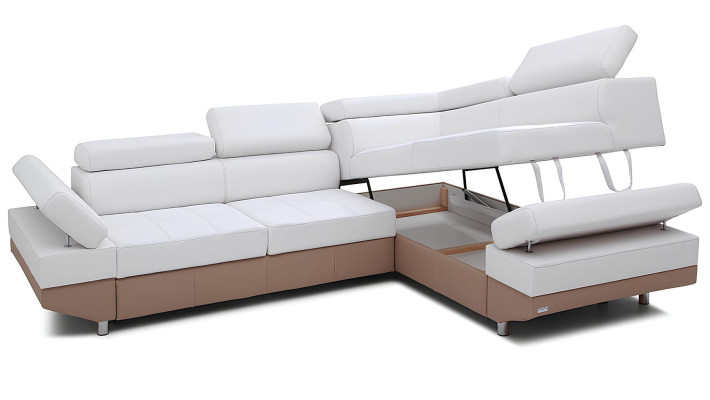 Modern corner sofa with landscape design, corner, set, upholstered, 100% leather