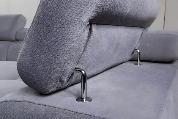 Modern gray corner sofa
