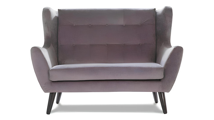 Modern gray Chesterfield sofa for three people