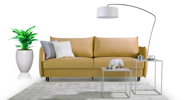 Modern two-seater sofa with bed function