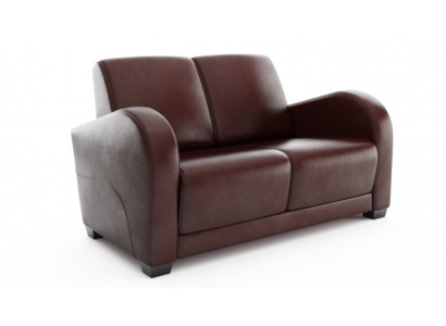Modern two-seater sofa made of 100% Italian leather