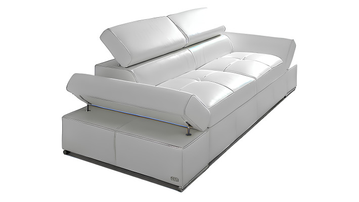 Functional two-seater sofa made of 100% Italian leather