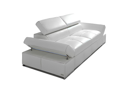 Functional two-seater sofa made of 100% Italian leather