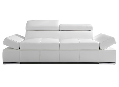 Designer sofa for 2.5 people with bed function made of 100% new Italian leather