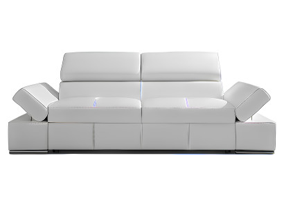 Modern leather sofa and armchair in 2 pieces
