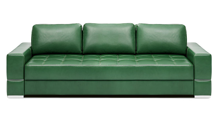 3-seater sofa with bed function in modern design made of 100% Italian leather