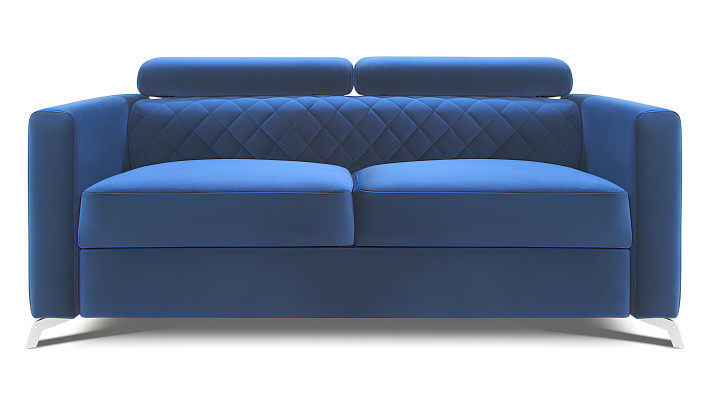 Modern blue two-seater sofa