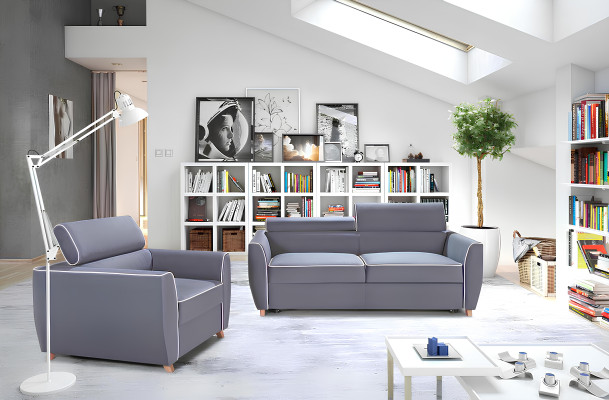 Design armchair with fabric cover for 1 person lounge club TV