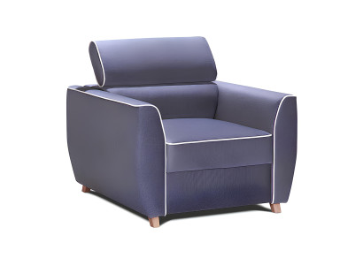 Design armchair with fabric cover for 1 person lounge club TV