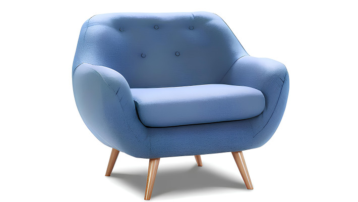 Modern fabric armchair for one person for watching TV