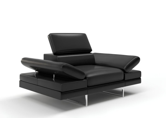 Designer armchair Relex Lounge for TV, leather club 1 person