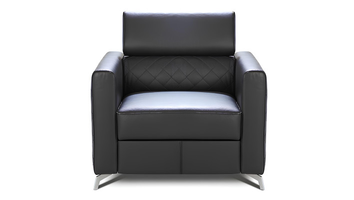 Relex designer upholstered armchair made of 100% Italian leather lounge 1 seat