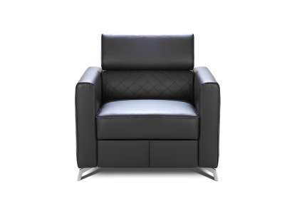 Relex designer upholstered armchair made of 100% Italian leather lounge 1 seat