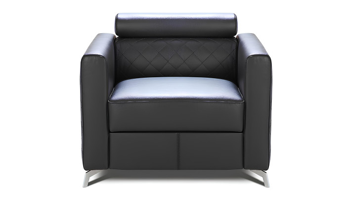 Relex designer upholstered armchair made of 100% Italian leather lounge 1 seat