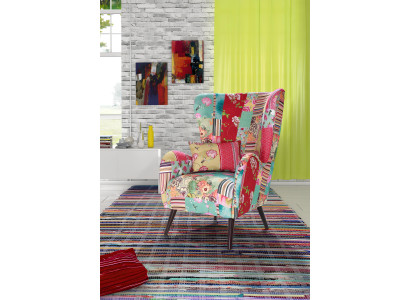 Relex-malliston fabric leather armchair