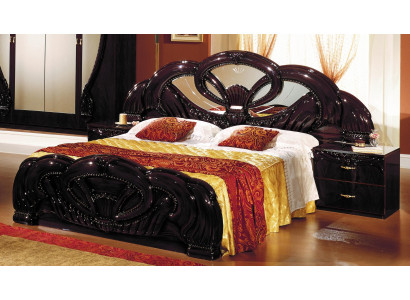 Exclusive bed with upholstered design, new Italian furniture