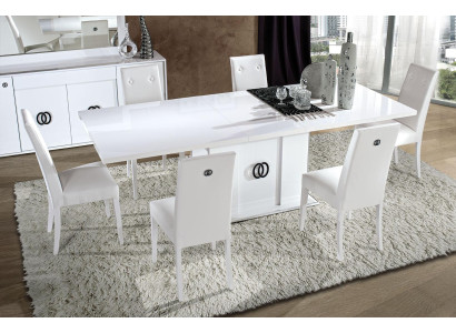 7-piece dining table and chair set with modern design