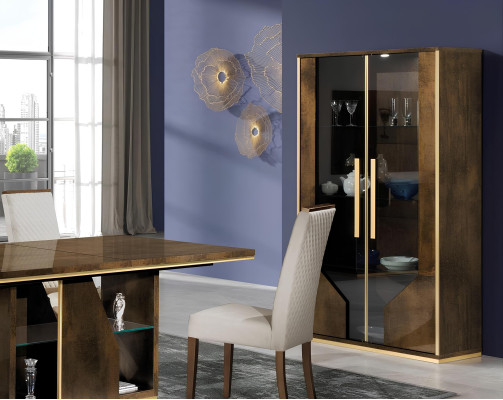 Showcase cabinet display living room display cabinets design 2 doors glass cabinet