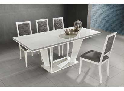 Luxury modern design dining table set white