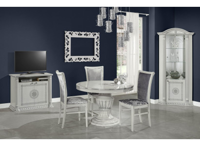Luxury 3-piece set dining table display cabinet chest of drawers