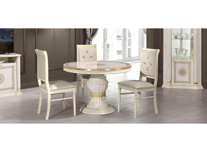 Round wooden table, classic baroque furniture, new
