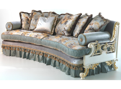 Italian blue designer sofa for 4 people