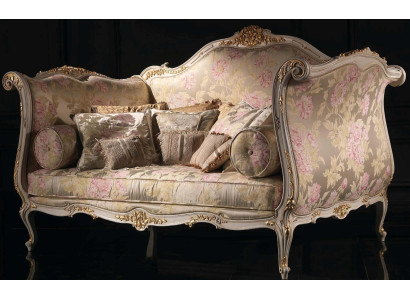 Designed living room sofa for 4 people, armchair, velvet fabric in 4 pieces, classic furniture