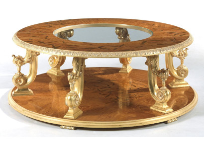 Solid wood living room table