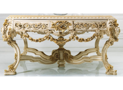 Antique style solid wood dining table