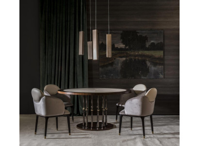 Round dining table in Italian Baroque style