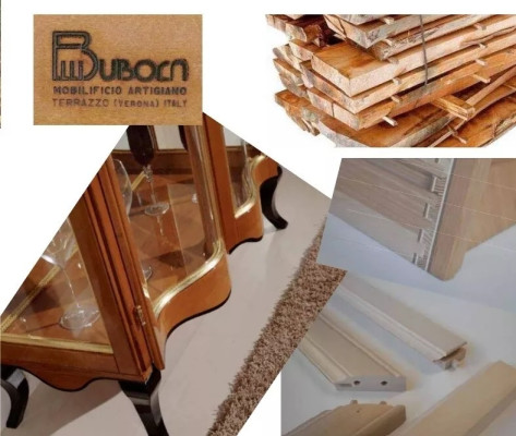 Luxury brown wooden display cabinet for the living room