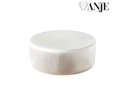 Black 3-seater sofa modern design living room coffee table pouf