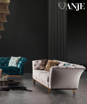 Luxury sofa set for living room modern fabric 3 pieces