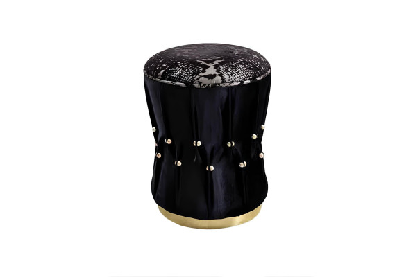 Black stainless steel stool elegant living room decoration