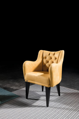 Luxury orange armchair for living room, individual armchair, television armchair, new reading armchair