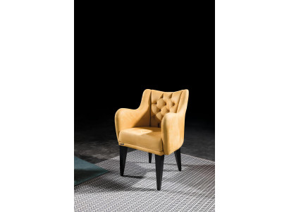 Luxury orange armchair for living room, individual armchair, television armchair, new reading armchair