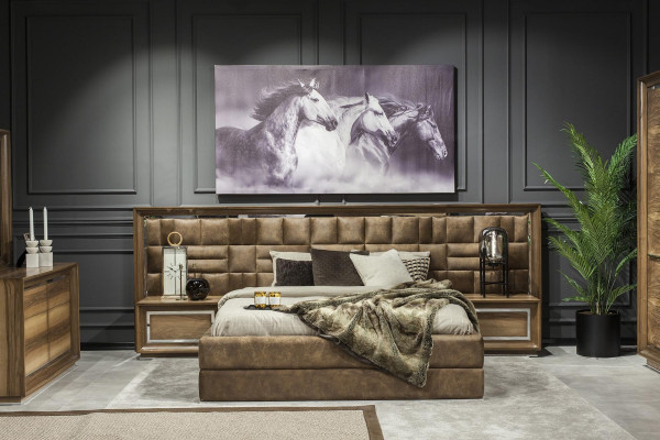 Hotel furniture set in brown color 4 pieces