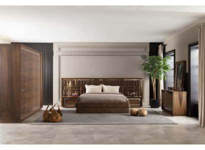 Hotel furniture set in brown color 4 pieces